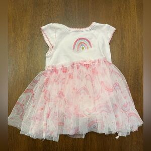 Pink Rainbow Tulle Baby Dress